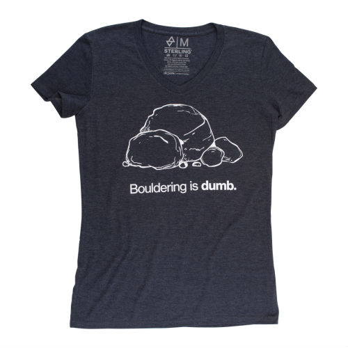 Bouldering is Dumb T Shirt,BL, W, Sm