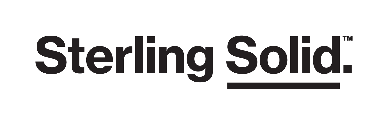 Sterling Solid Logo Single Line Black